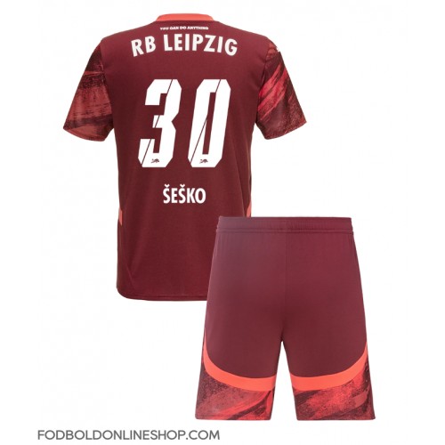 RB Leipzig Benjamin Sesko #30 Udebane Trøje Børn 2024-25 Kortærmet (+ Korte bukser)